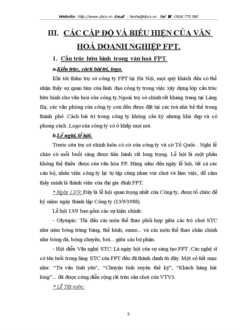 image for page Văn hoá doanh nghiệp FPT telecom lt văn hoá gt