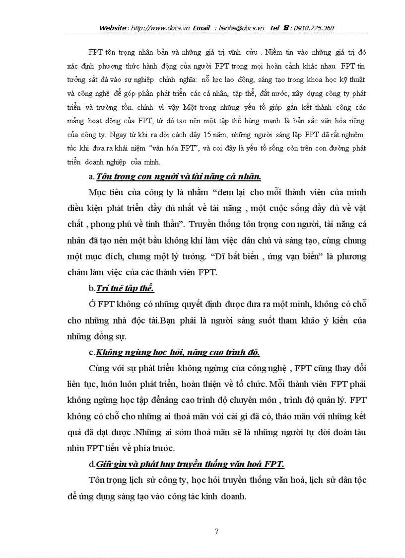 image for page Văn hoá doanh nghiệp FPT telecom lt văn hoá gt