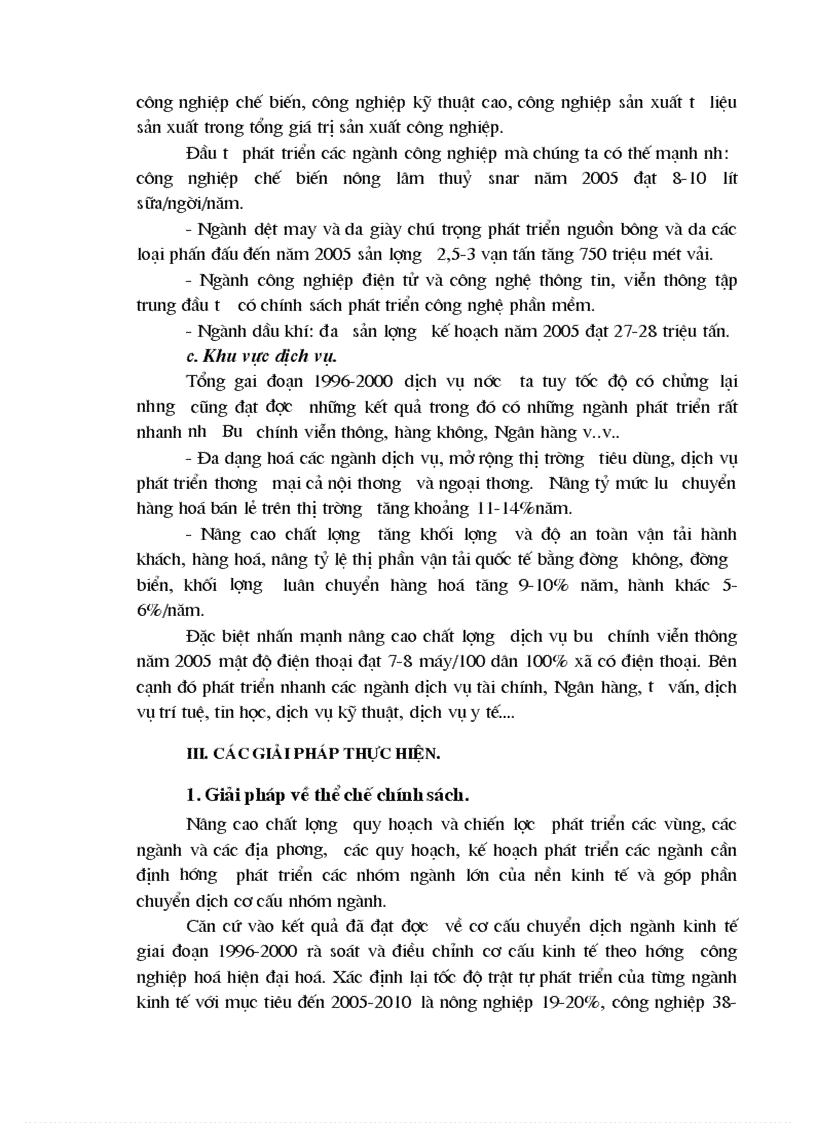 image for page Kế hoạch chuyển dịch cơ cấu ngành kinh tế giai đoạn 2001 2005 phương hướng giải pháp thực hiện