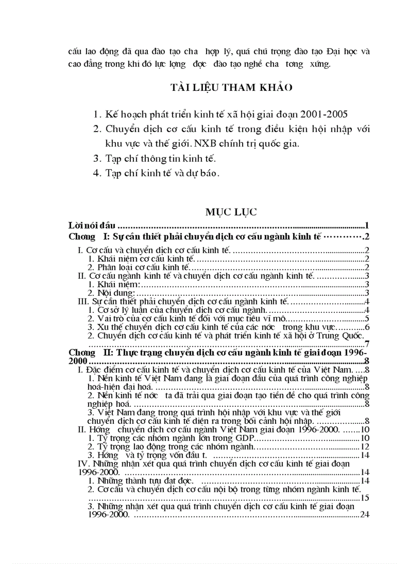image for page Kế hoạch chuyển dịch cơ cấu ngành kinh tế giai đoạn 2001 2005 phương hướng giải pháp thực hiện