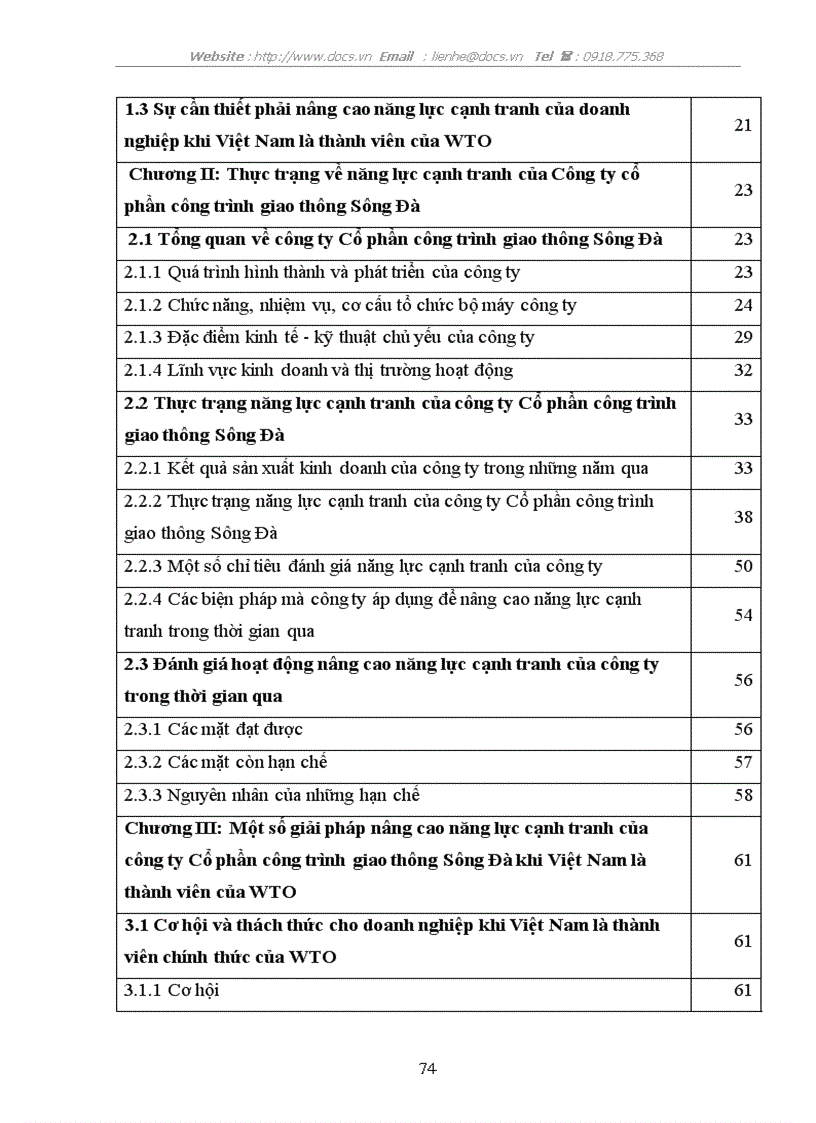 image for page Giải pháp nâng cao năng lực cạnh tranh Công ty cổ phần công trình giao thông Sông Đà khi Việt Nam là thành viên của WTO
