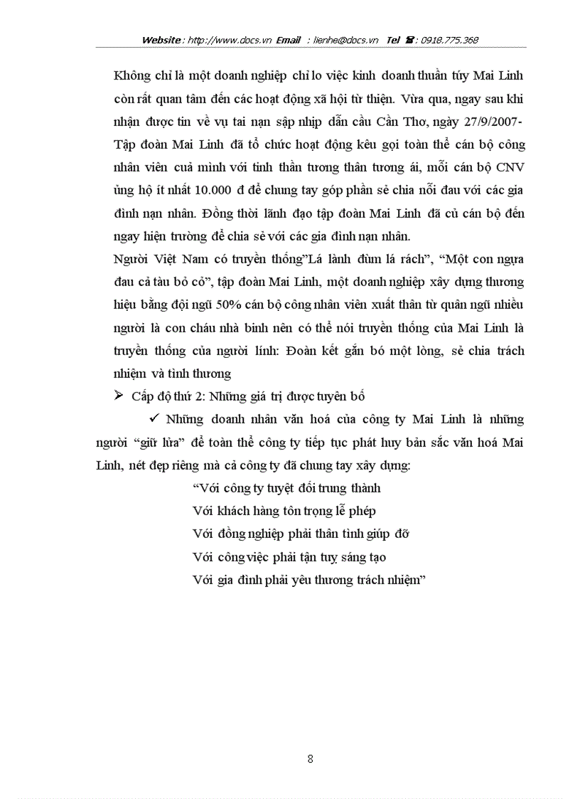 image for page Văn hoá doanh nghiệp của hãng Taxi Mailinh lt văn hoá gt