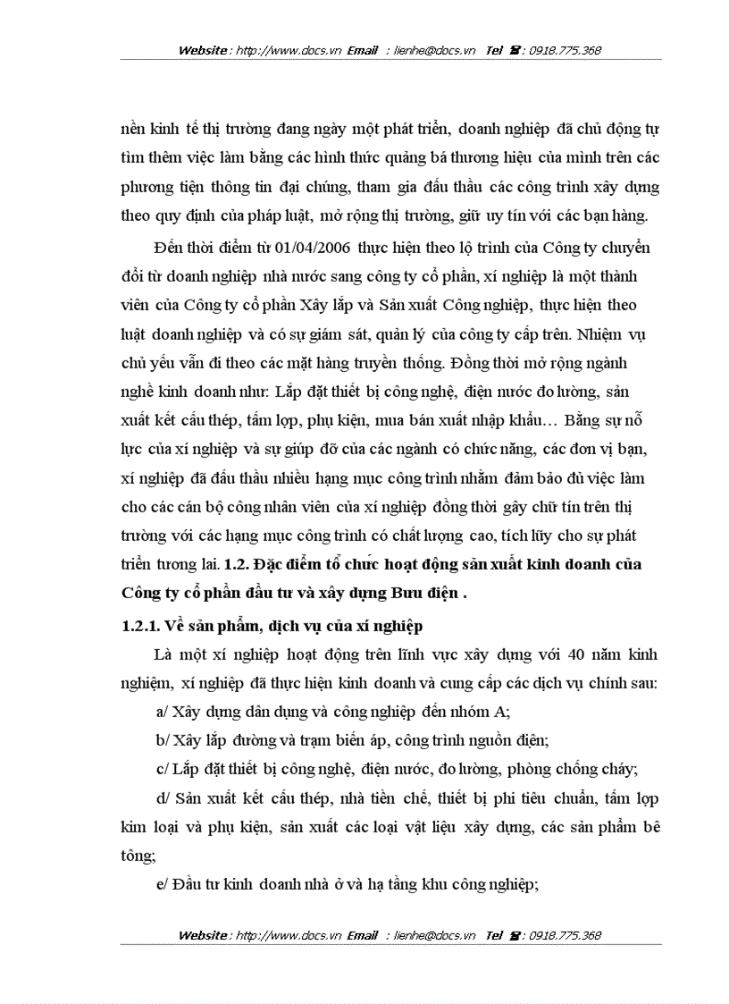 image for page Kế toán chi phí sản xuất và tính giá thành sản phẩm xây lắp tại Công ty cổ phần đầu tư và xây dựng Bưu điện
