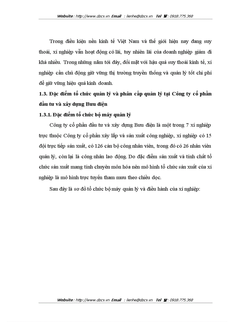 image for page Kế toán chi phí sản xuất và tính giá thành sản phẩm xây lắp tại Công ty cổ phần đầu tư và xây dựng Bưu điện