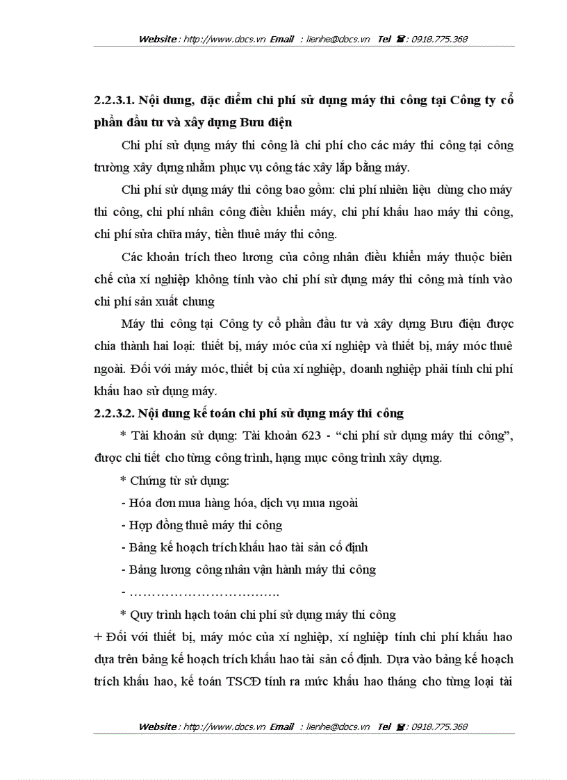 image for page Kế toán chi phí sản xuất và tính giá thành sản phẩm xây lắp tại Công ty cổ phần đầu tư và xây dựng Bưu điện