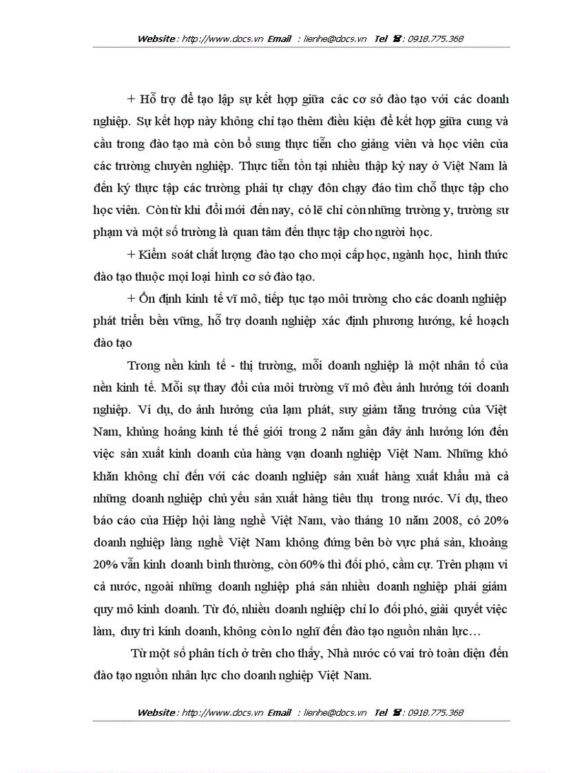 image for page Thực trạng và giải pháp về đào tạo nguồn nhân lực tại Công ty cổ phần May nông nghiệp