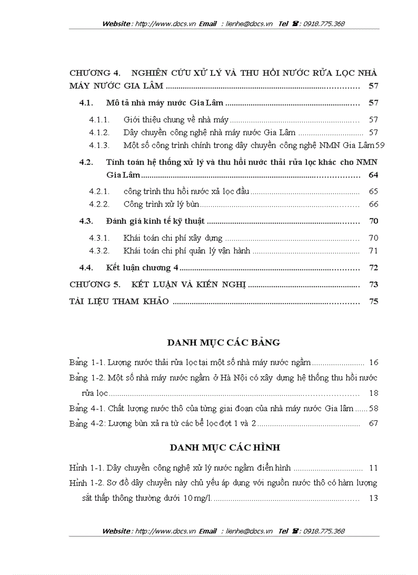 image for page Nghiên cứu xử lý và thu hồi nước thải rửa lọc cho các nhà máy xử lý nước ngầm