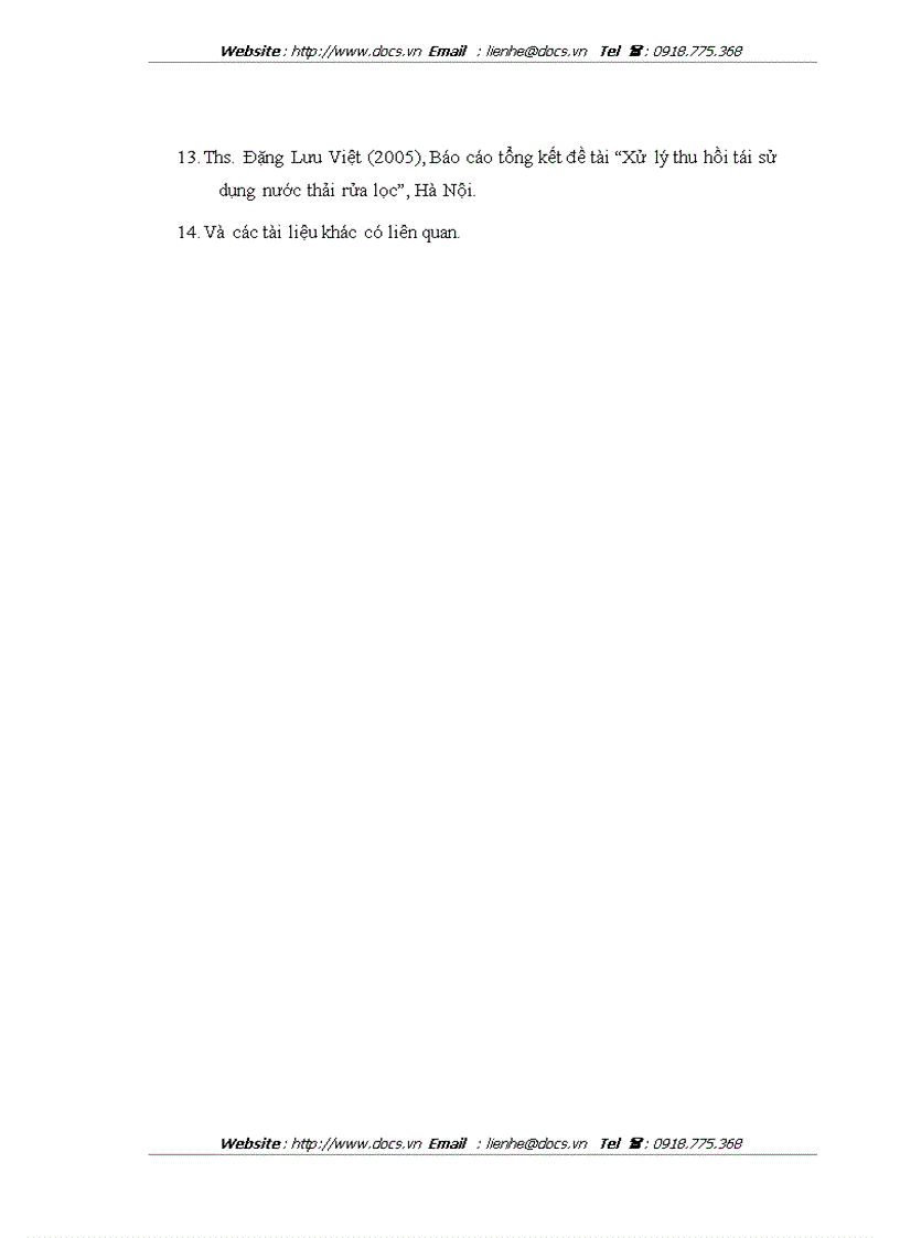 image for page Nghiên cứu xử lý và thu hồi nước thải rửa lọc cho các nhà máy xử lý nước ngầm