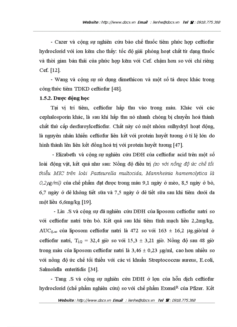 image for page Nghiên cứu bào chế thuốc tiêm hỗn dịch ceftiofur hydroclorid dùng trong thú y