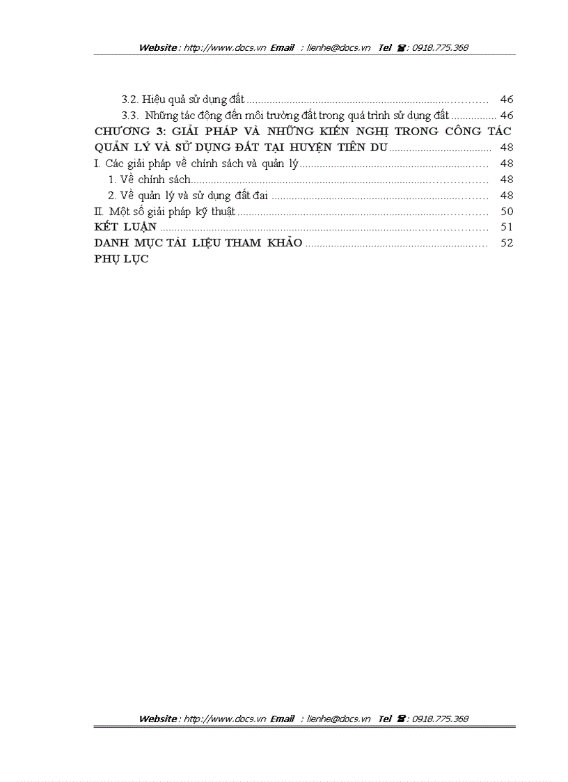 image for page Thực trạng kiến nghị trong công tác quản lýý và sử dụng đất tại huyện tiên du tỉnh bắc ninh giai đoạn 2005 2010