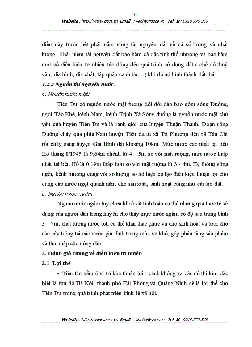 image for page Thực trạng kiến nghị trong công tác quản lýý và sử dụng đất tại huyện tiên du tỉnh bắc ninh giai đoạn 2005 2010