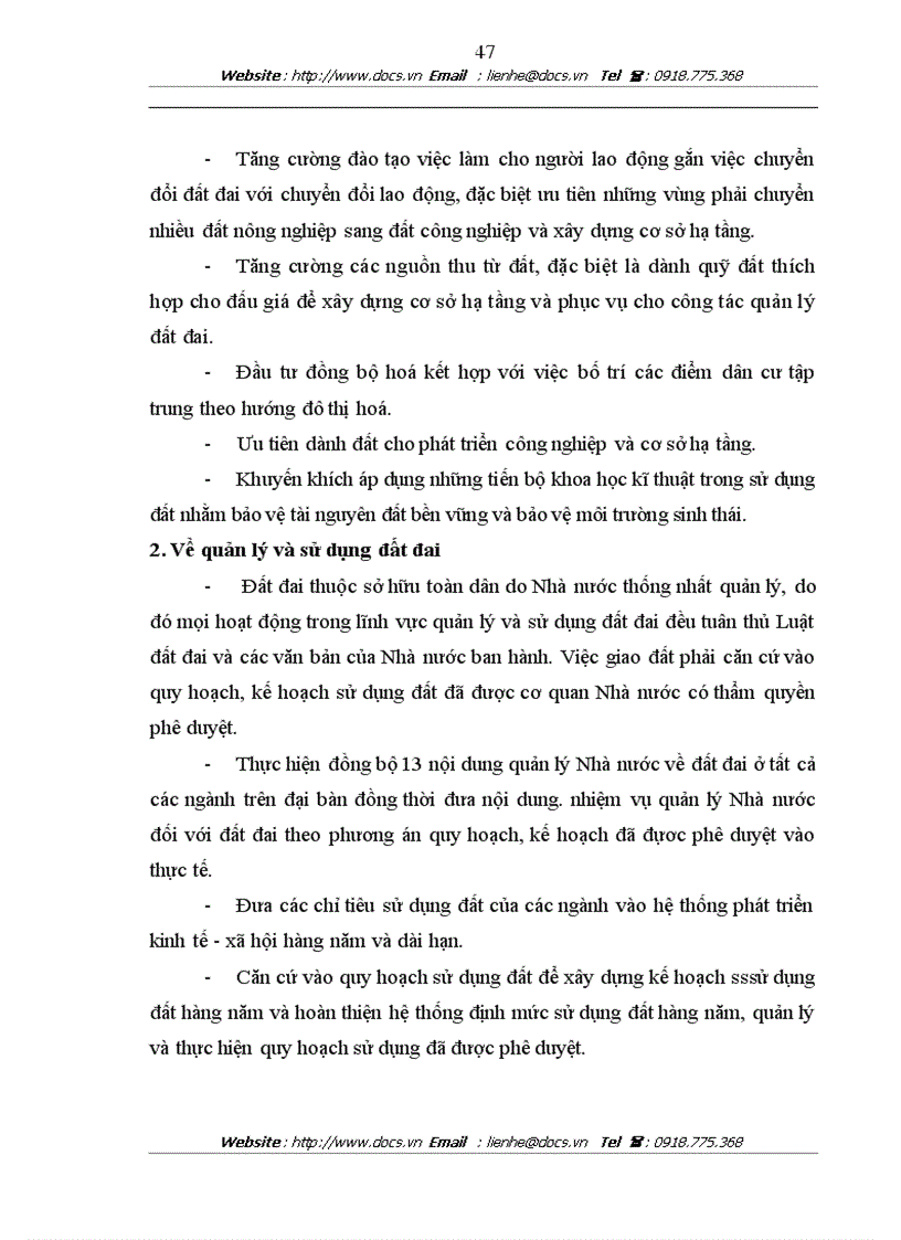 image for page Thực trạng kiến nghị trong công tác quản lýý và sử dụng đất tại huyện tiên du tỉnh bắc ninh giai đoạn 2005 2010