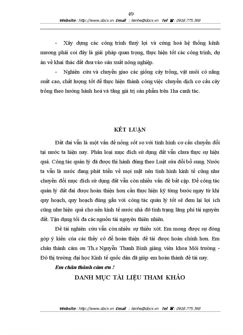 image for page Thực trạng kiến nghị trong công tác quản lýý và sử dụng đất tại huyện tiên du tỉnh bắc ninh giai đoạn 2005 2010