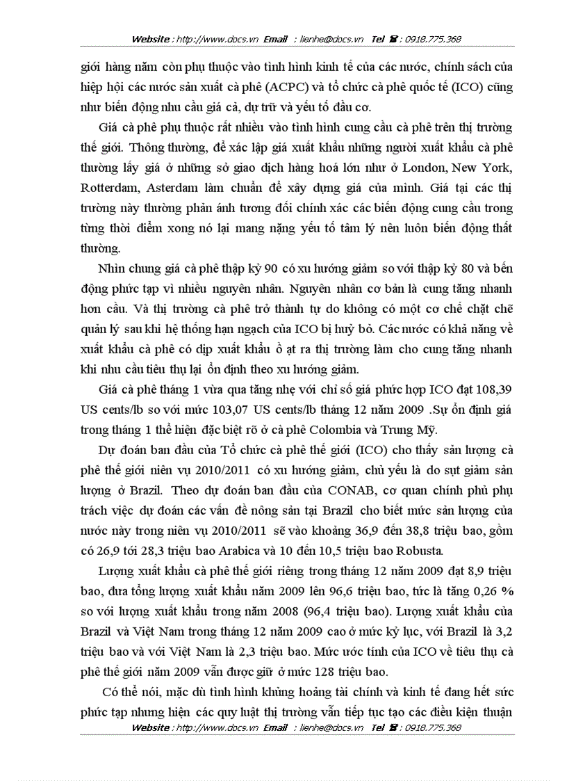 image for page Thư c tra ng va gia i pha p mơ rô ng thi trươ ng xuâ t khâ u ca phê cu a công ty cô phâ n Intimex Viê t Nam