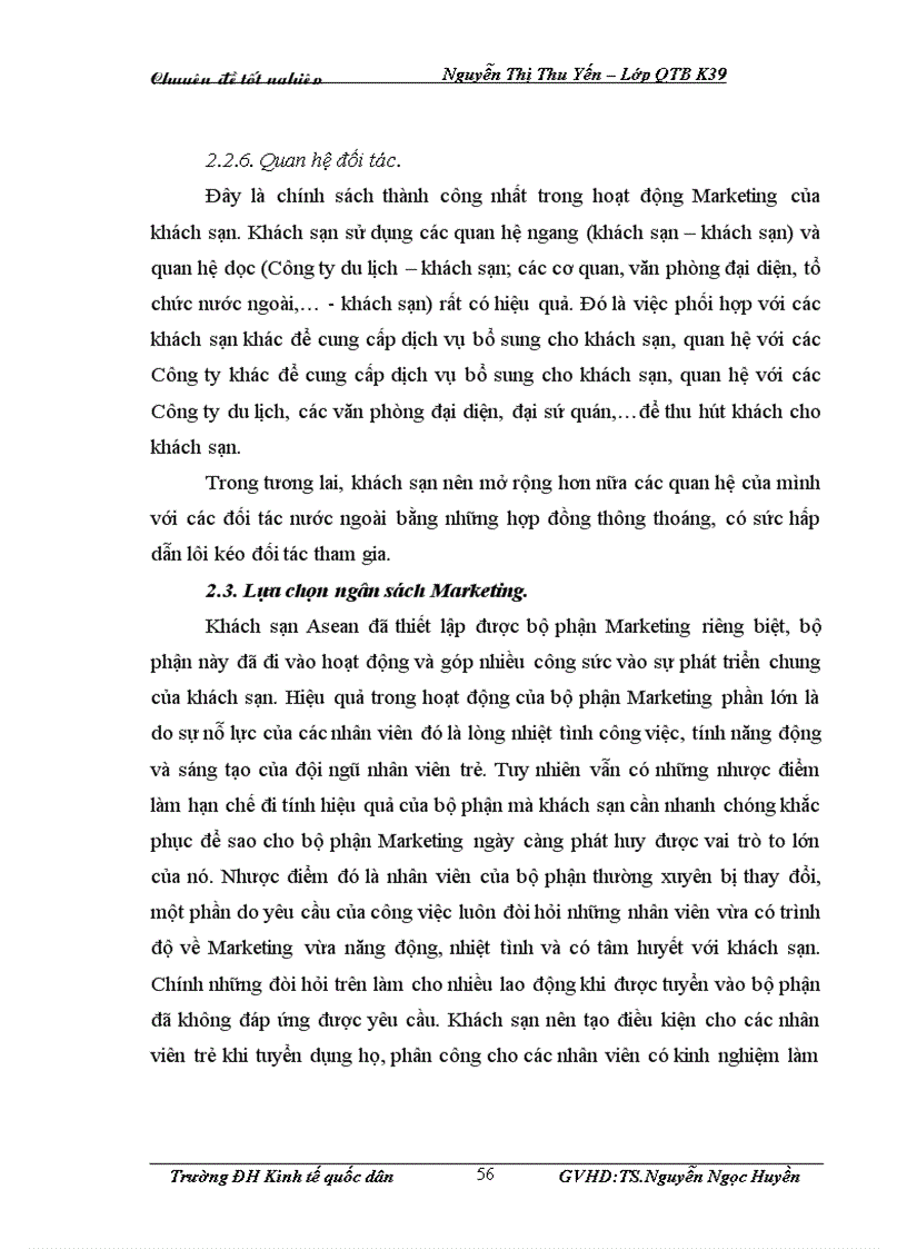 image for page Giải pháp Marketing nhằm thu hút khách du lịch quốc tế đến với khách sạn Asean của công ty TNHH Thương mại du lịch và dịch vụ Rồng Vàng