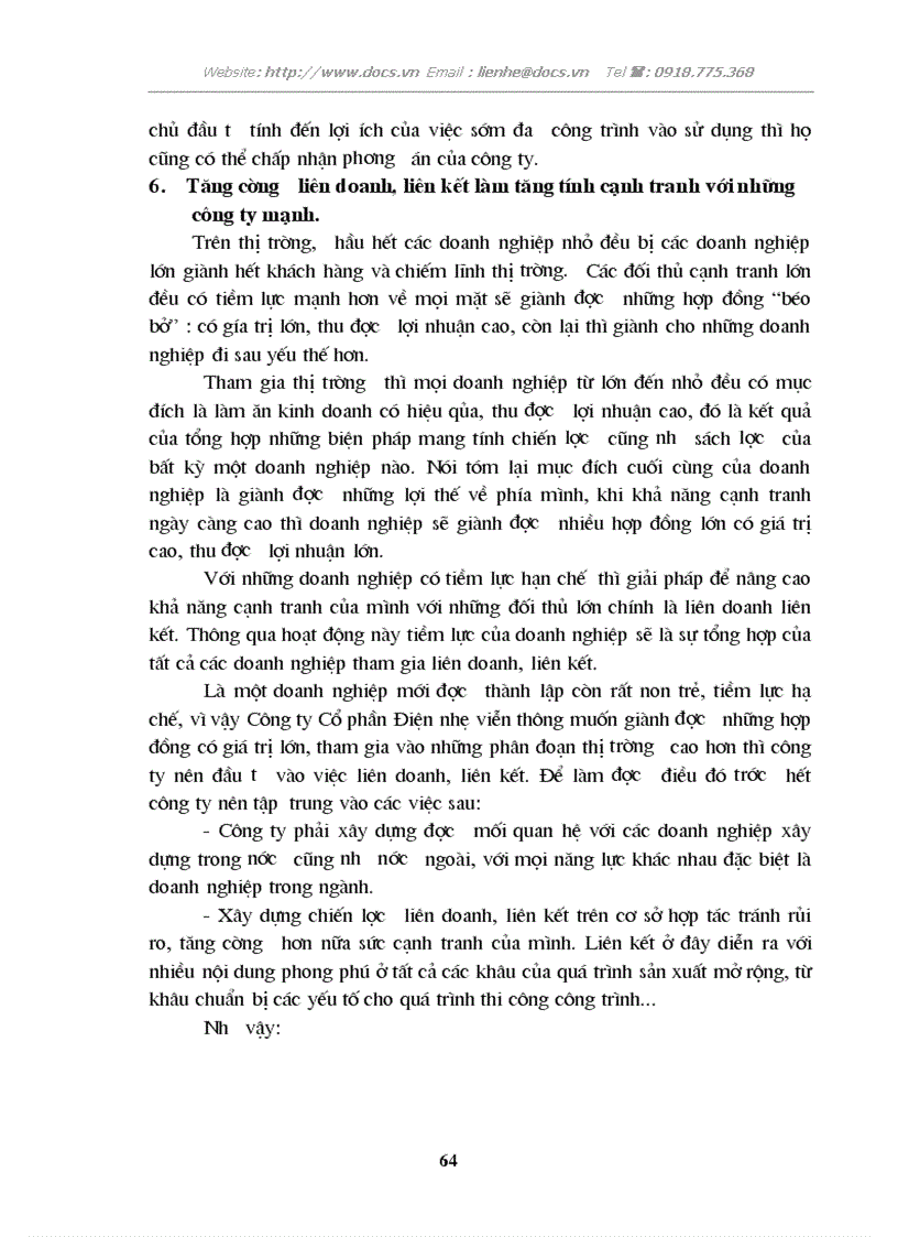 image for page Một số biện pháp nhằm nâng cao khả năng cạnh tranh của công ty cổ phần Điện nhẹ viễn thông