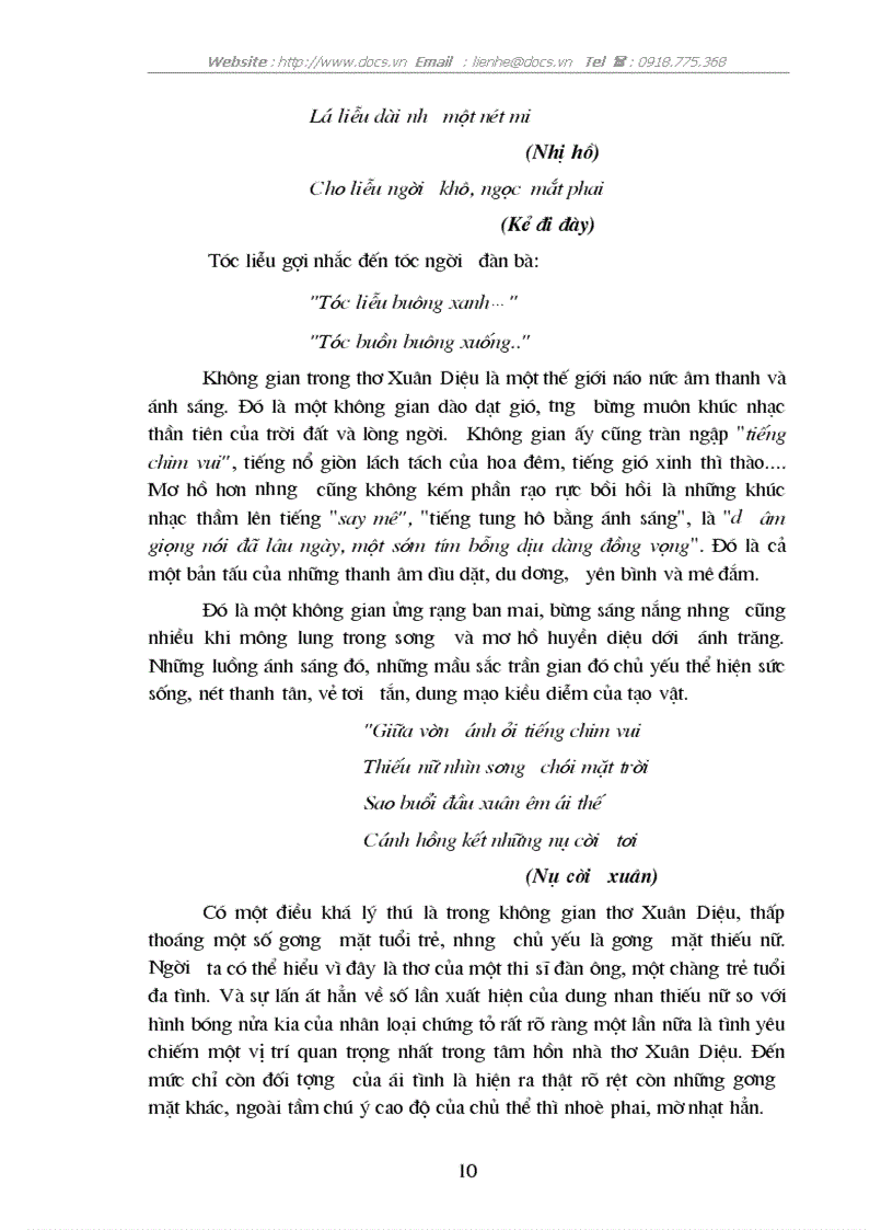 image for page Không gian nghệ thuật trong thơ Xuân Diệu