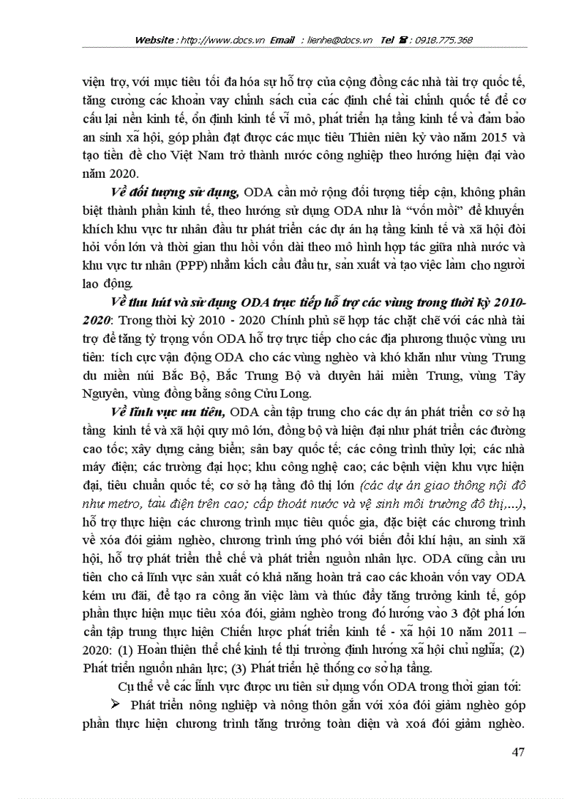 image for page Huy động quản lý và sử dụng nguồn vốn ODA cho đầu tư phát triển ở Viê t Nam giai đoạn 2006 2010 Thực trạng và giải pháp
