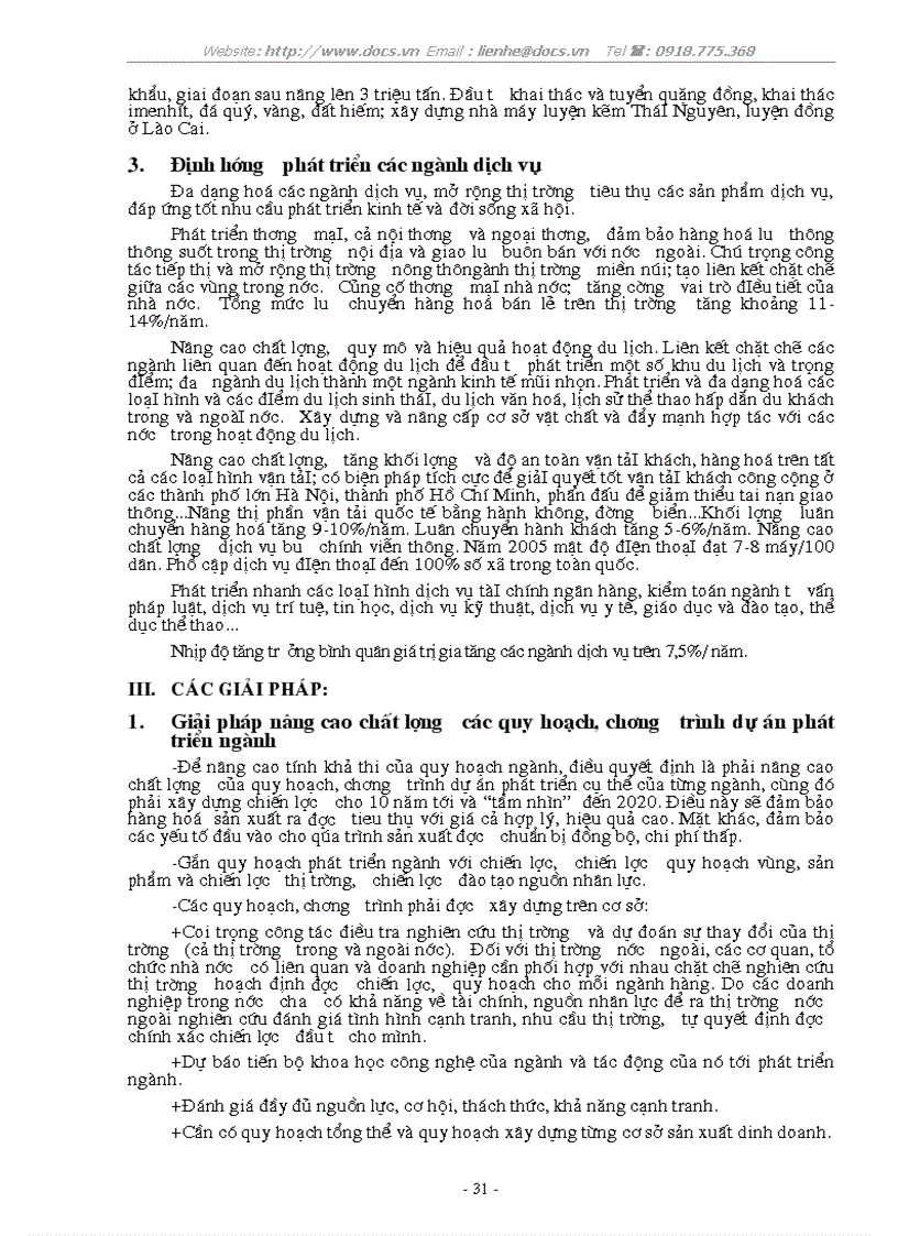 image for page Kế hoạch hoá chuyển dịch cơ cấu ngành kinh tế thời kỳ 2001 2005 ở VN các giải pháp thực hiện