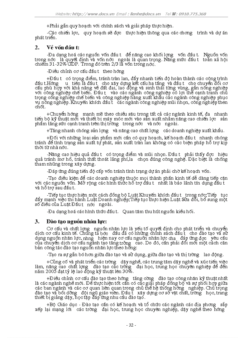 image for page Kế hoạch hoá chuyển dịch cơ cấu ngành kinh tế thời kỳ 2001 2005 ở VN các giải pháp thực hiện