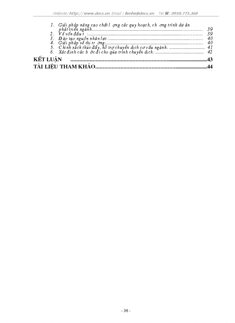 image for page Kế hoạch hoá chuyển dịch cơ cấu ngành kinh tế thời kỳ 2001 2005 ở VN các giải pháp thực hiện