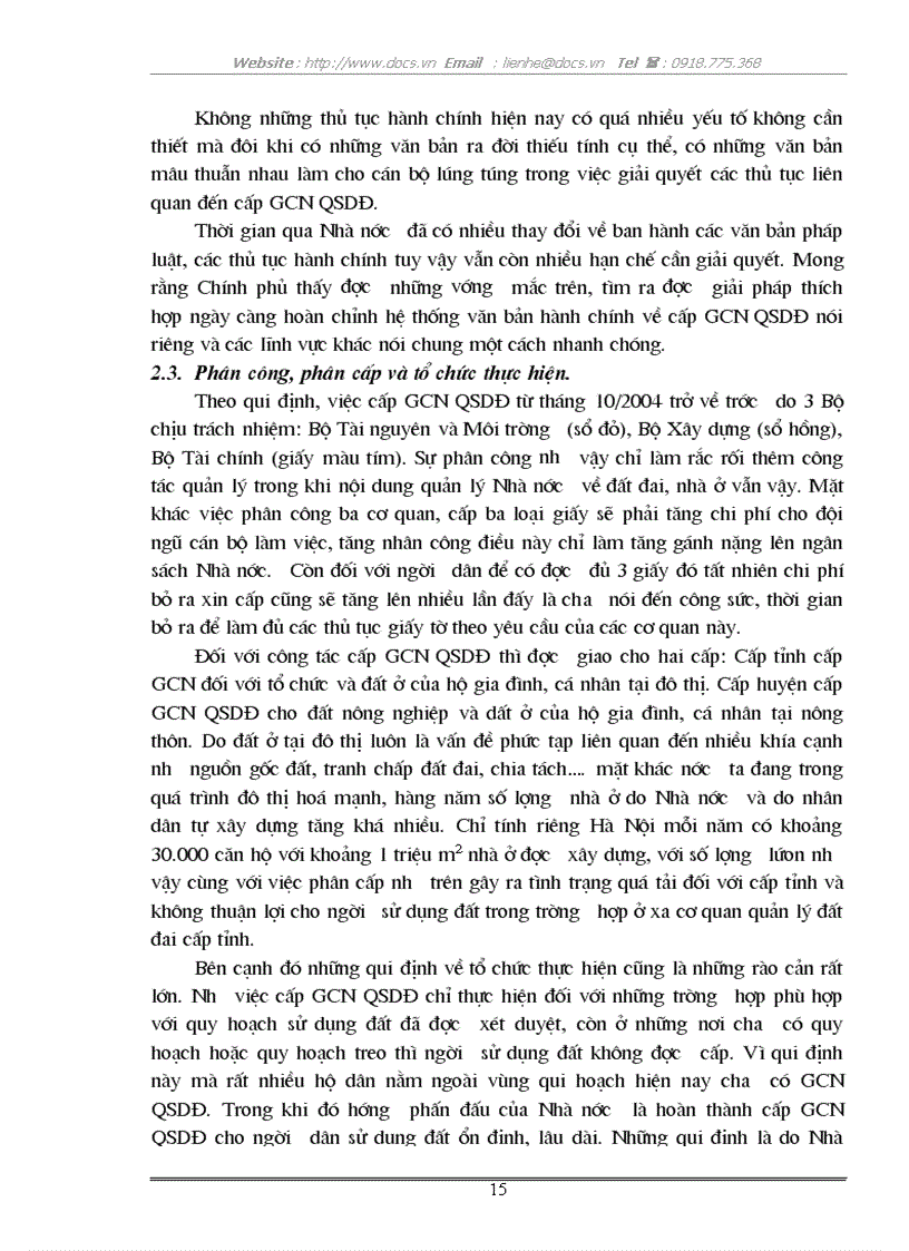 image for page Những nguyên nhân làm chậm tiến độ cấp giấy chứng nhận quyền sử dụng đất đối vối đất ở