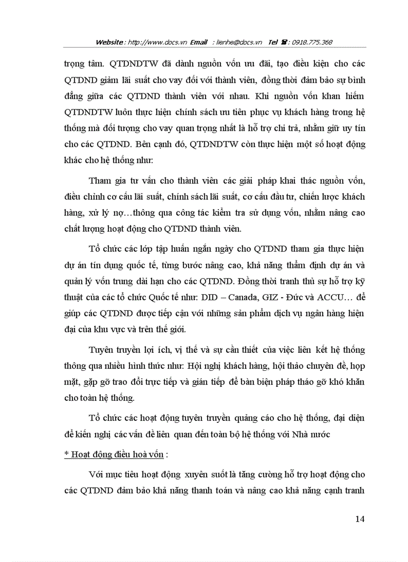 image for page Báo cáo Tại Quỹ tín dụng nhân dân TW