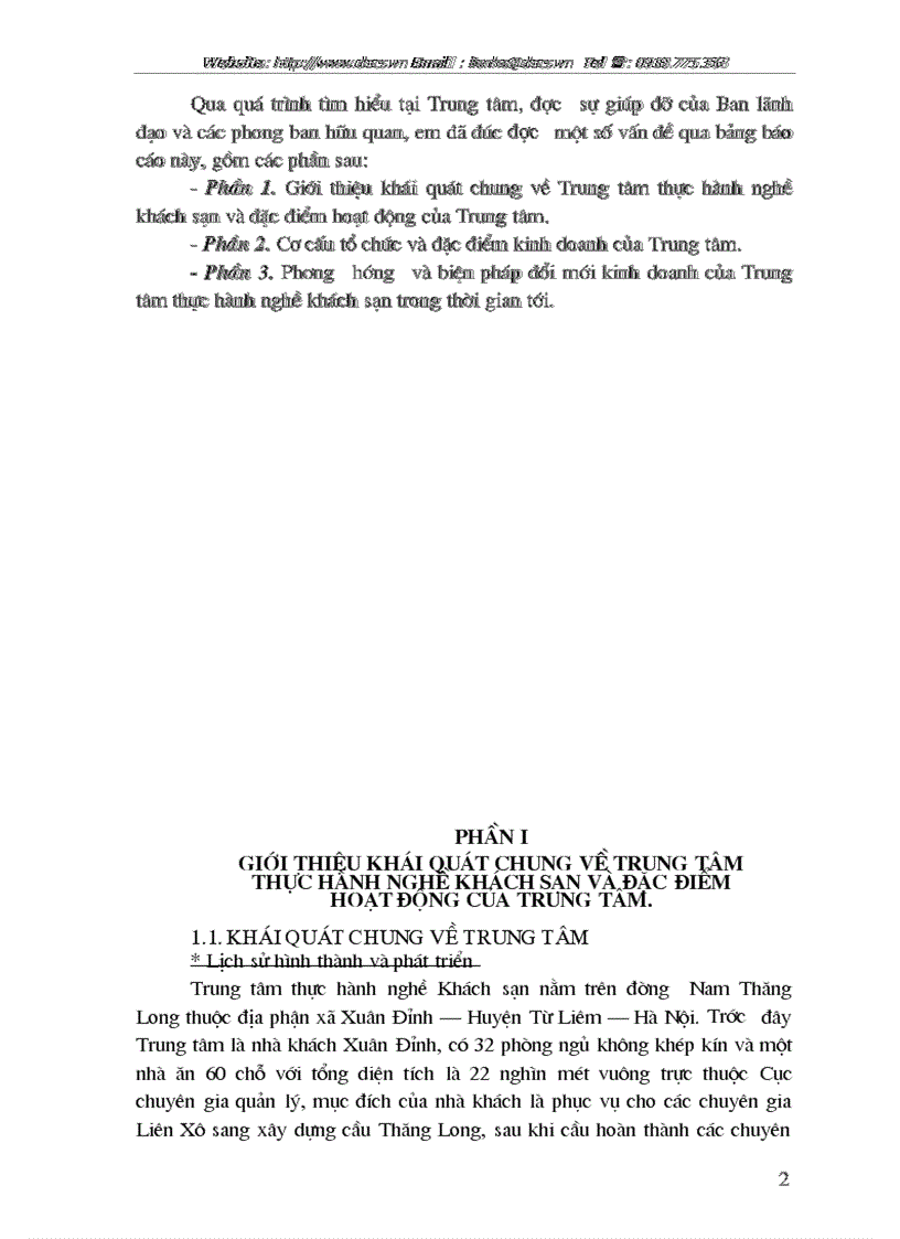 image for page Tại Trung tâm thực hành nghề khách sạn