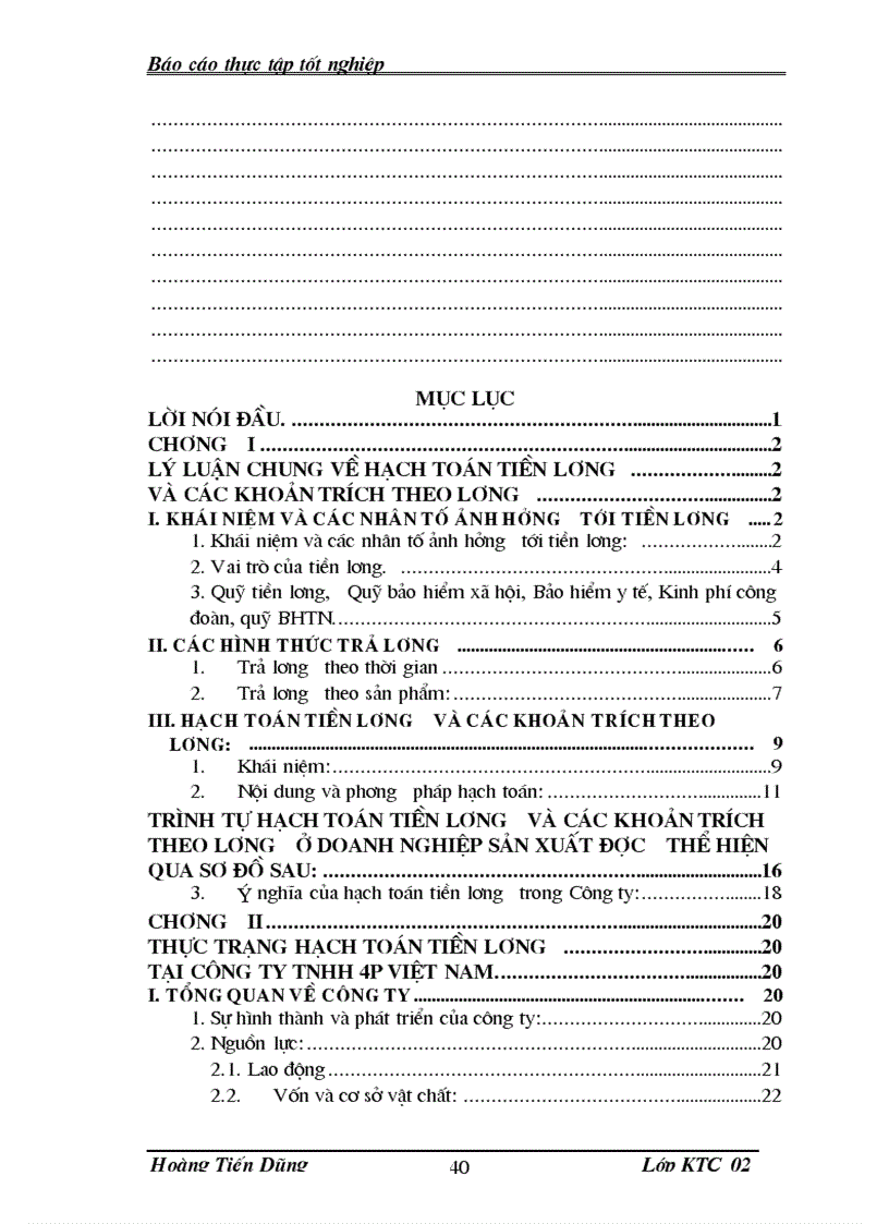 image for page Hạch toán tiền lương và các khoản trích theo lương tại Công ty TNHH 4P Việt Nam