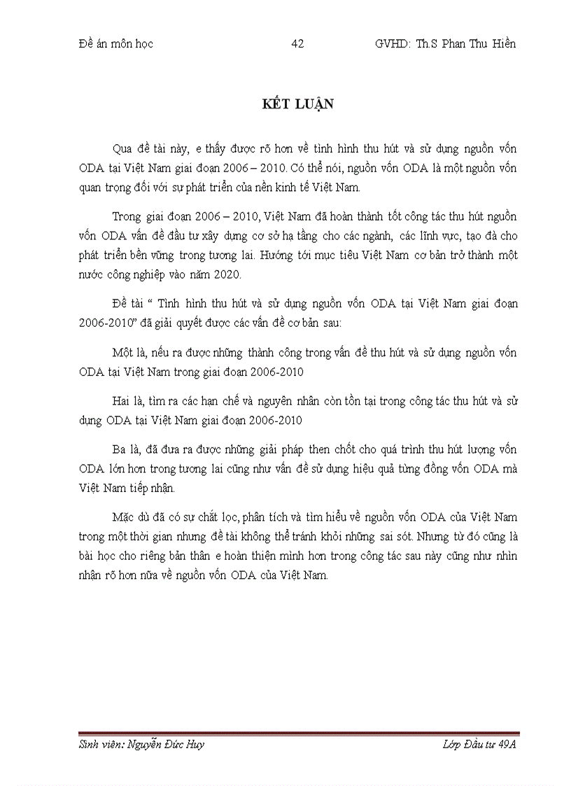 image for page Tình hình thu hút và sử dụng nguồn vốn ODA tại Việt Nam giai đoạn 2006 2010