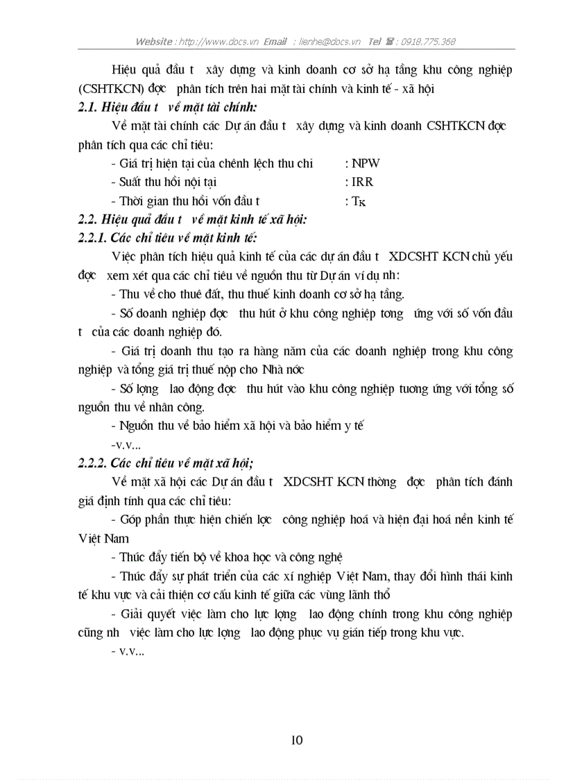 image for page Hoàn thiện phương pháp phân tích hiệu quả các dự án đầu tư xây dựng cơ sở hạ tầng kỹ thuật khu công nghiệp tập trung