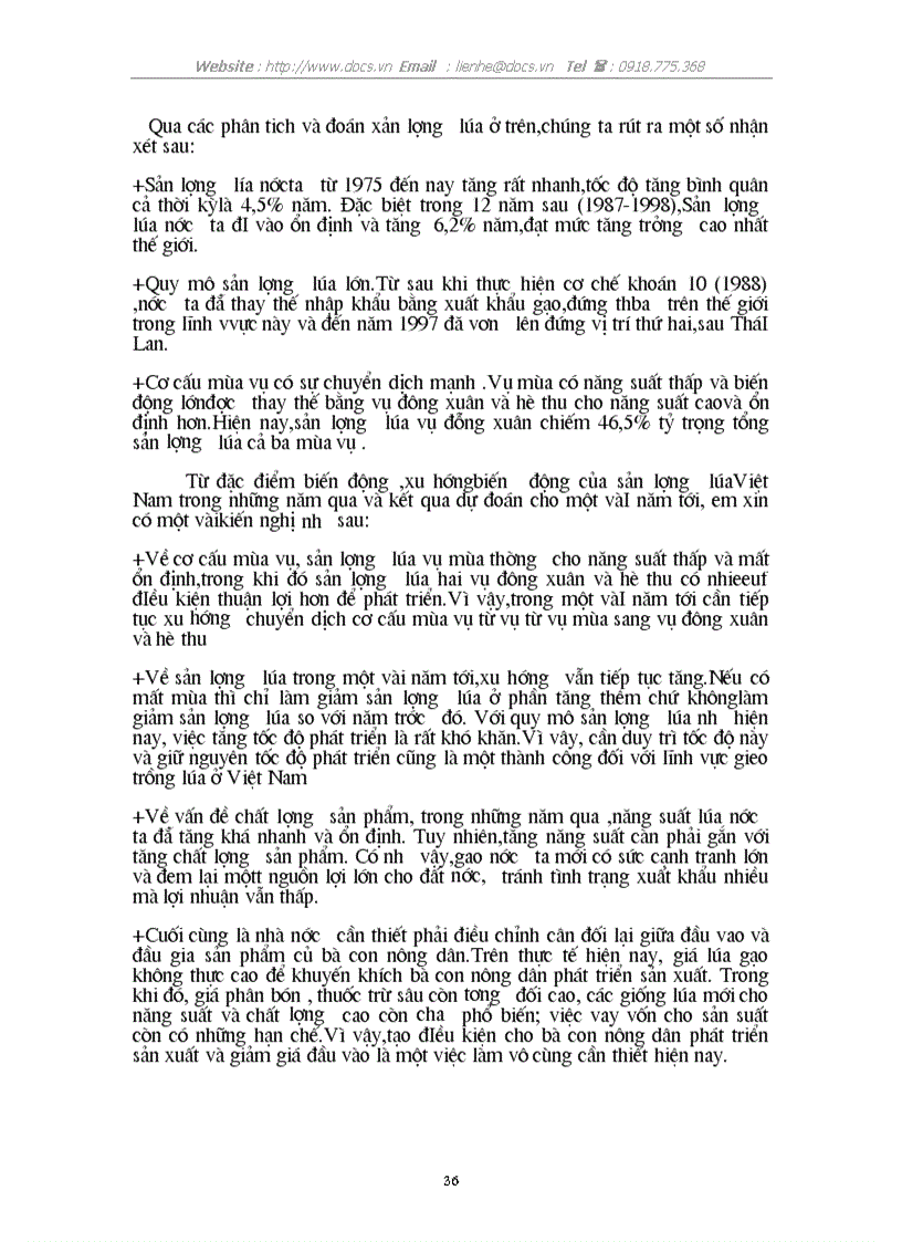 image for page Vận dụng phương pháp dãy số thời gian phân tích và dự đoán sản lượng lúa việt nam đến năm 2002