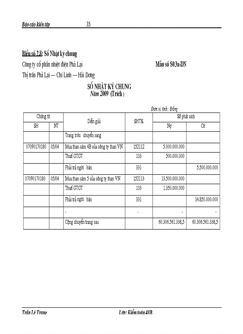 image for page Báo cáo kiến tập tại Công ty Cổ phần nhiệt điện Phả Lại