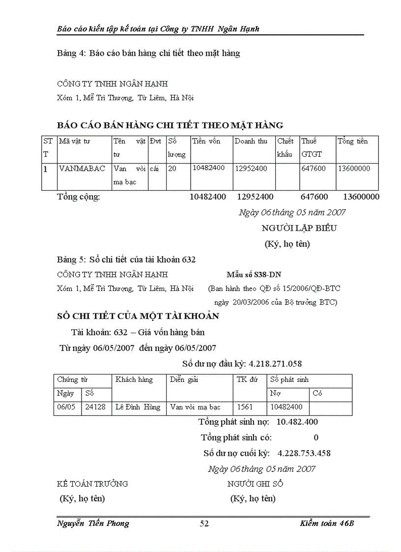 image for page Báo cáo kiến tập kế toán tại Công ty TNHH Ngân Hạnh