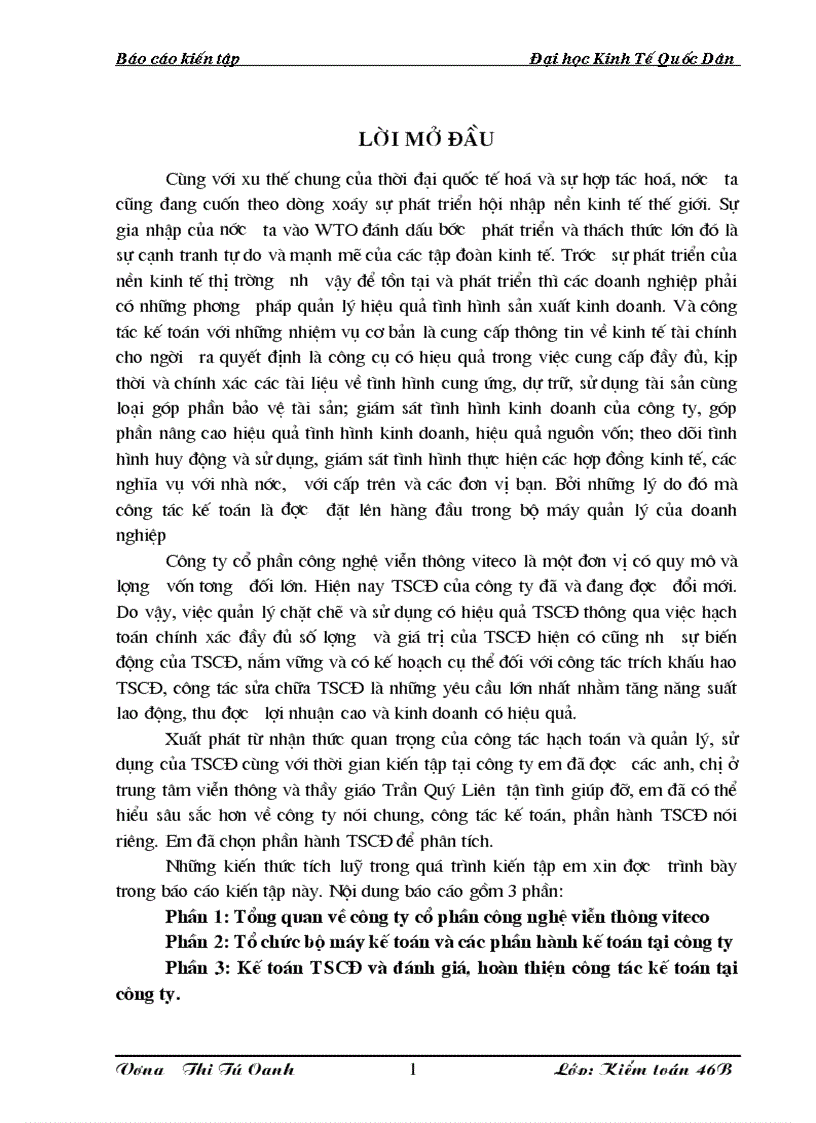 image for page Công tác hạch toán và quản lý sử dụng của TSCĐ tại Công ty cổ phần công nghệ viễn thông Viteco