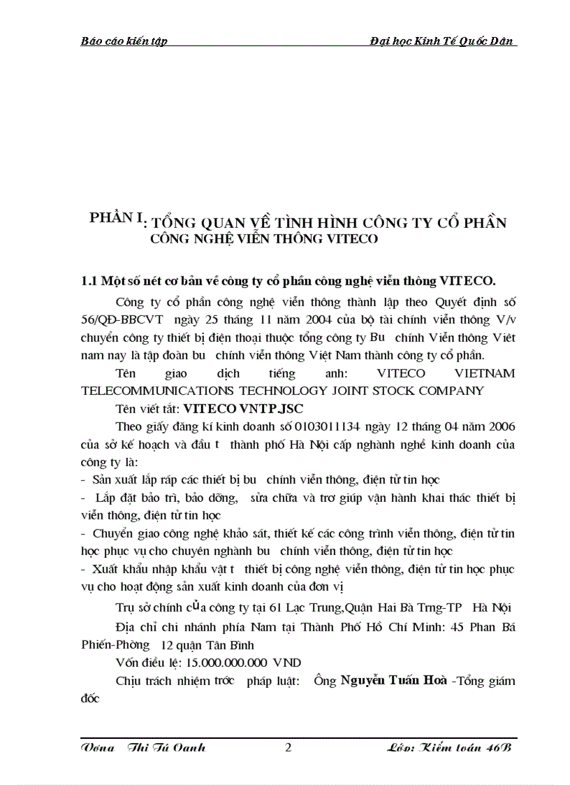 image for page Công tác hạch toán và quản lý sử dụng của TSCĐ tại Công ty cổ phần công nghệ viễn thông Viteco