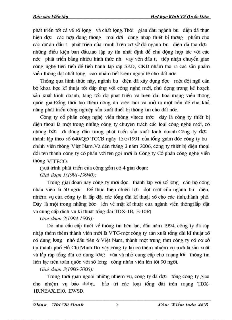 image for page Công tác hạch toán và quản lý sử dụng của TSCĐ tại Công ty cổ phần công nghệ viễn thông Viteco