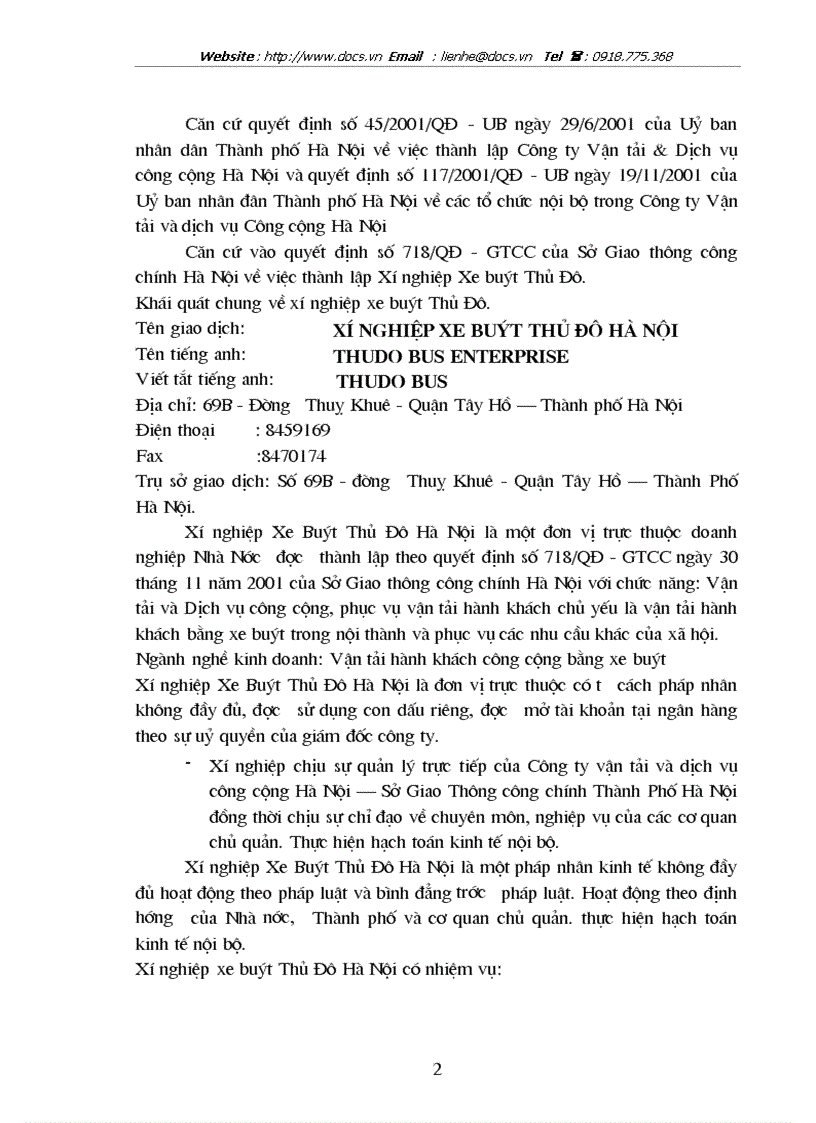 image for page Báo cáo Tại Xí nghiệp xe buýt Thủ đô