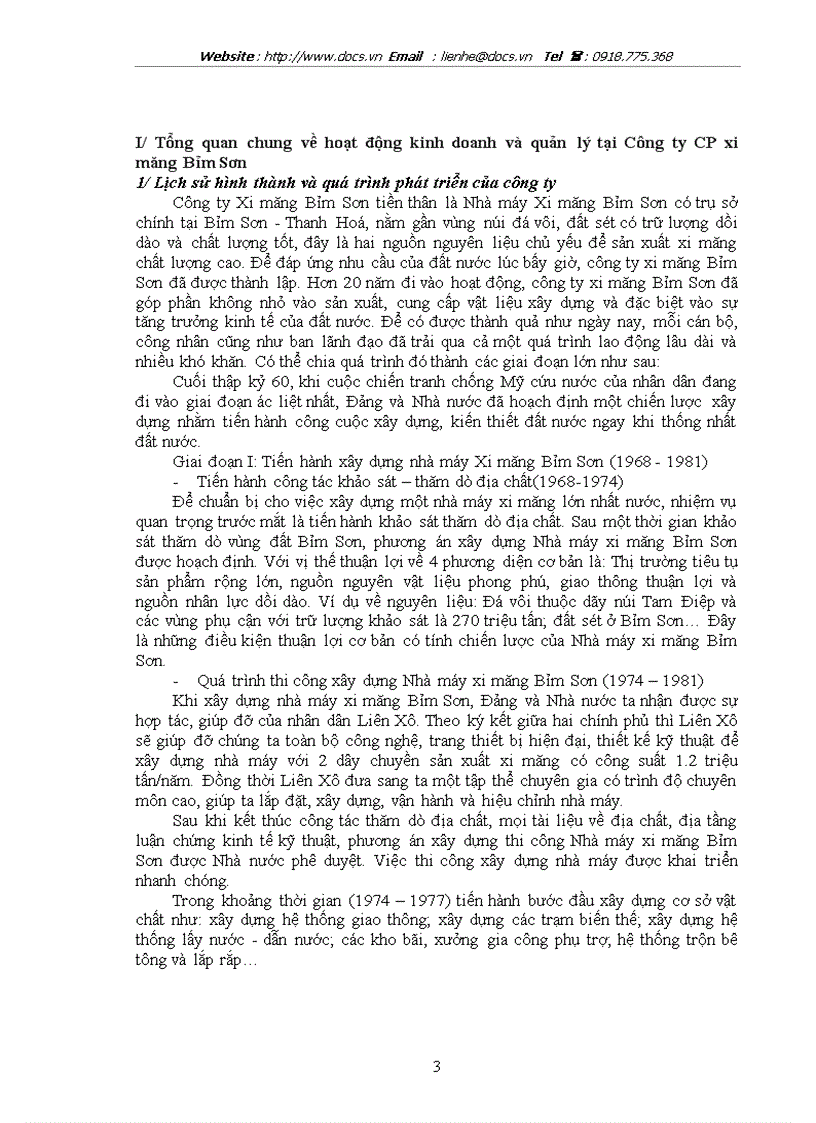 image for page Báo cáo Tại Công ty CP xi măng Bỉm Sơn