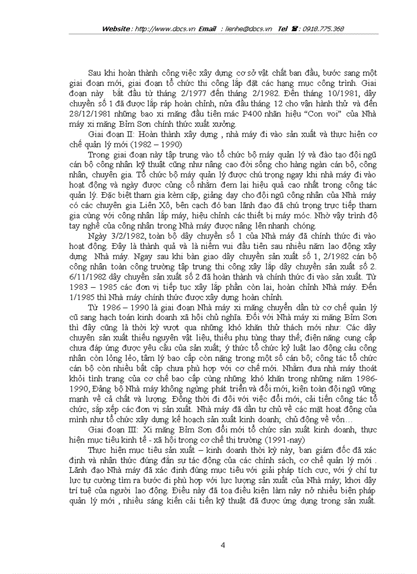 image for page Báo cáo Tại Công ty CP xi măng Bỉm Sơn