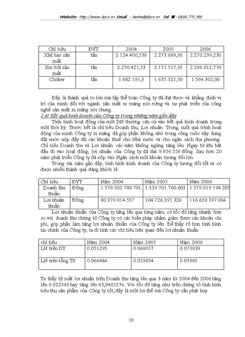 image for page Báo cáo Tại Công ty CP xi măng Bỉm Sơn