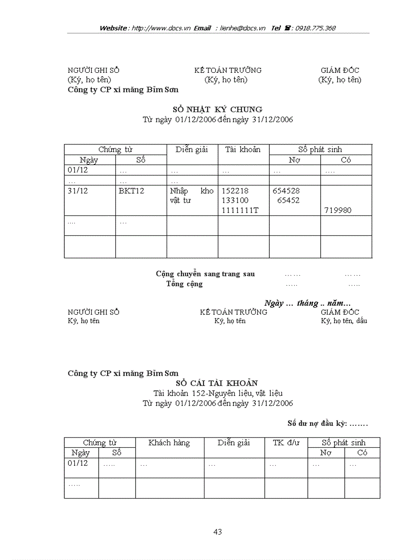 image for page Báo cáo Tại Công ty CP xi măng Bỉm Sơn