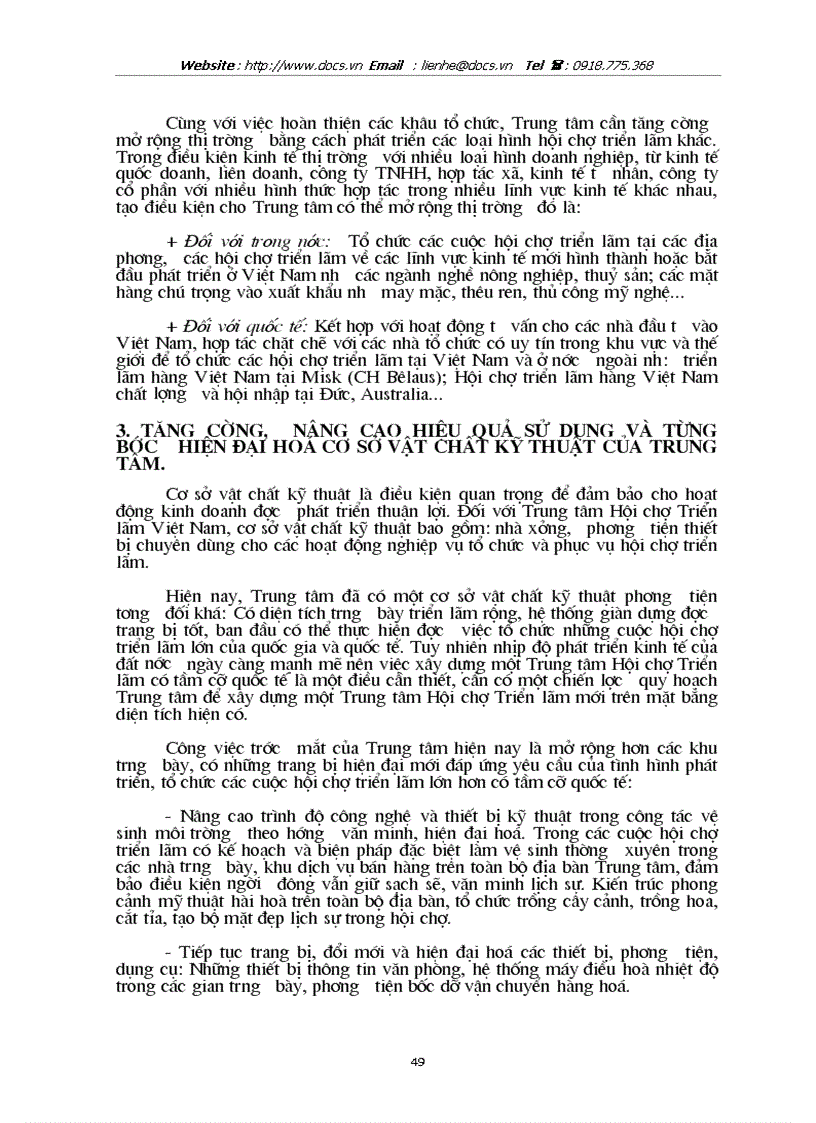 image for page 1số giải pháp nâng cao hiệu quả tổ chức hoạt động Hội chợ triển lãm tại trung tâm Hội chợ triển lãm