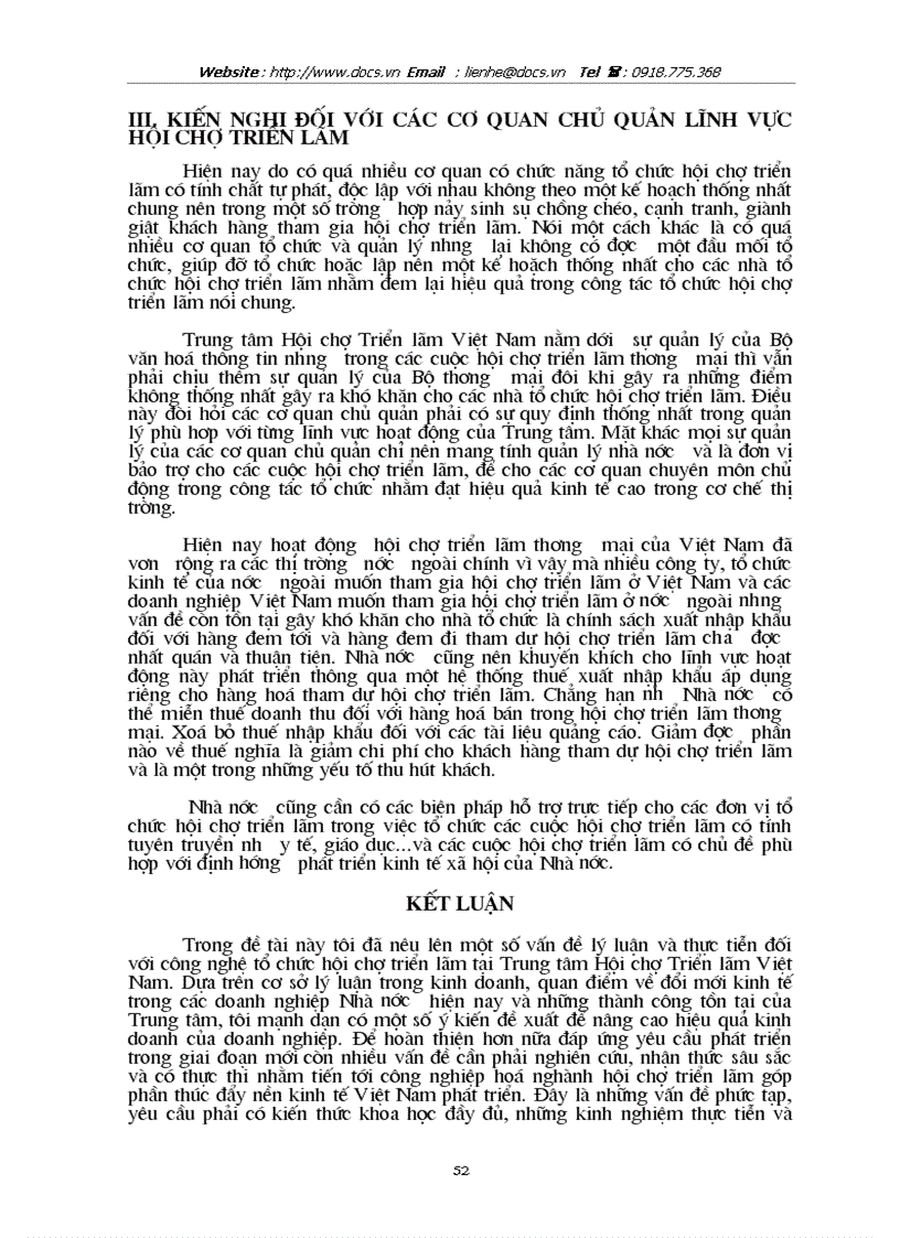 image for page 1số giải pháp nâng cao hiệu quả tổ chức hoạt động Hội chợ triển lãm tại trung tâm Hội chợ triển lãm