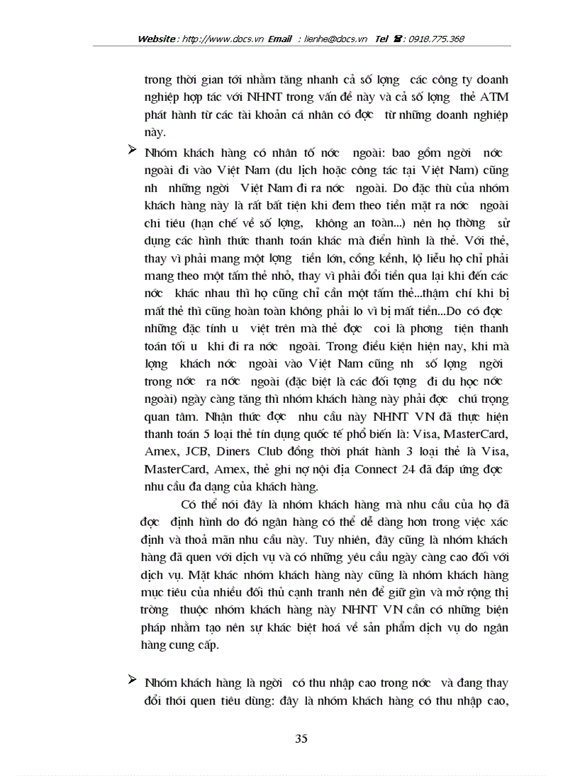 image for page Những giải pháp marketing nhằm nâng cao doanh số từ dịch vụ thẻ tại ngânhàng NHTMCP Ngoại Thương VietcomBank VN lt NHaM gt