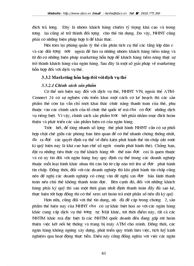 image for page Những giải pháp marketing nhằm nâng cao doanh số từ dịch vụ thẻ tại ngânhàng NHTMCP Ngoại Thương VietcomBank VN lt NHaM gt