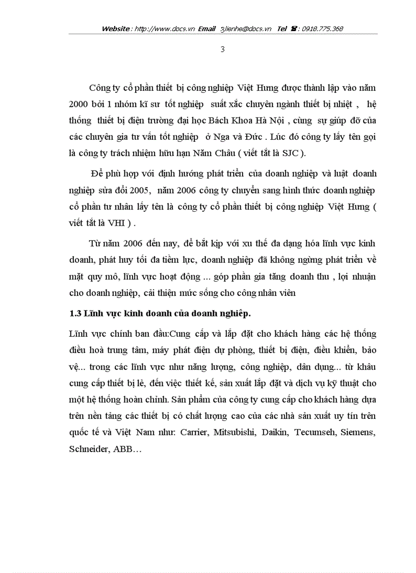 image for page Báo cáo tổng hợp Công ty cổ phần thiết bị công nghiệp Việt Hưng