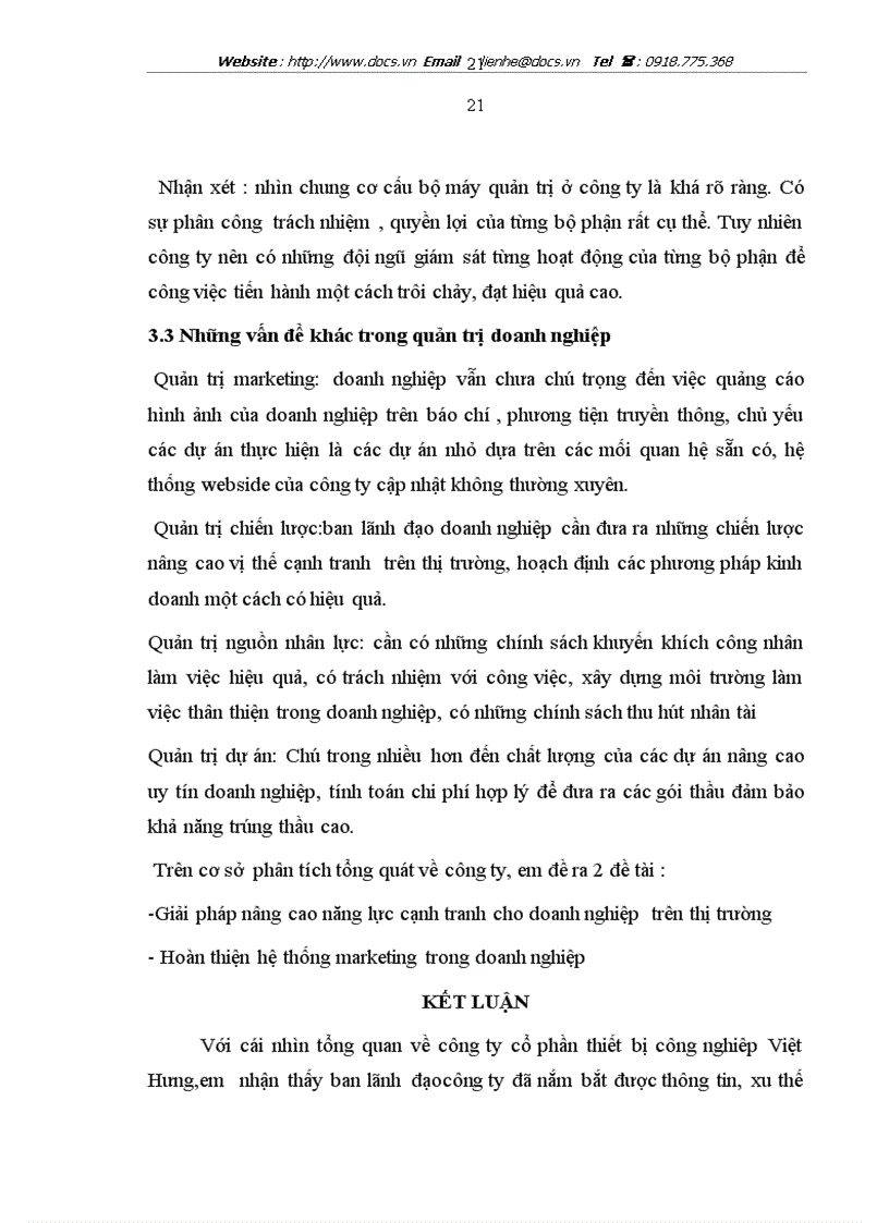 image for page Báo cáo tổng hợp Công ty cổ phần thiết bị công nghiệp Việt Hưng