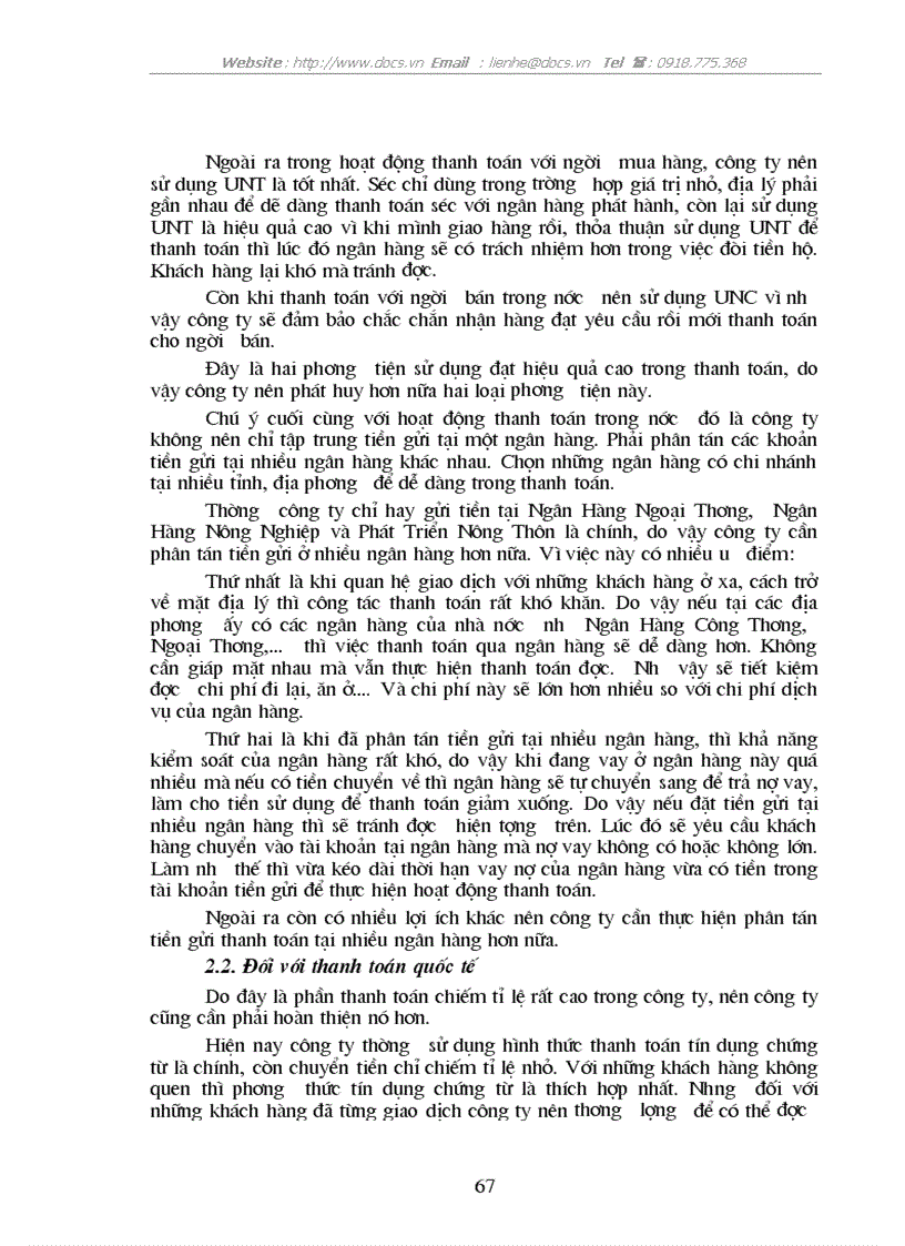 image for page Một số biện pháp nhằm hoàn thiện hoạt động thanh toán trong kinh doanh tại công ty xnk máy hà nội