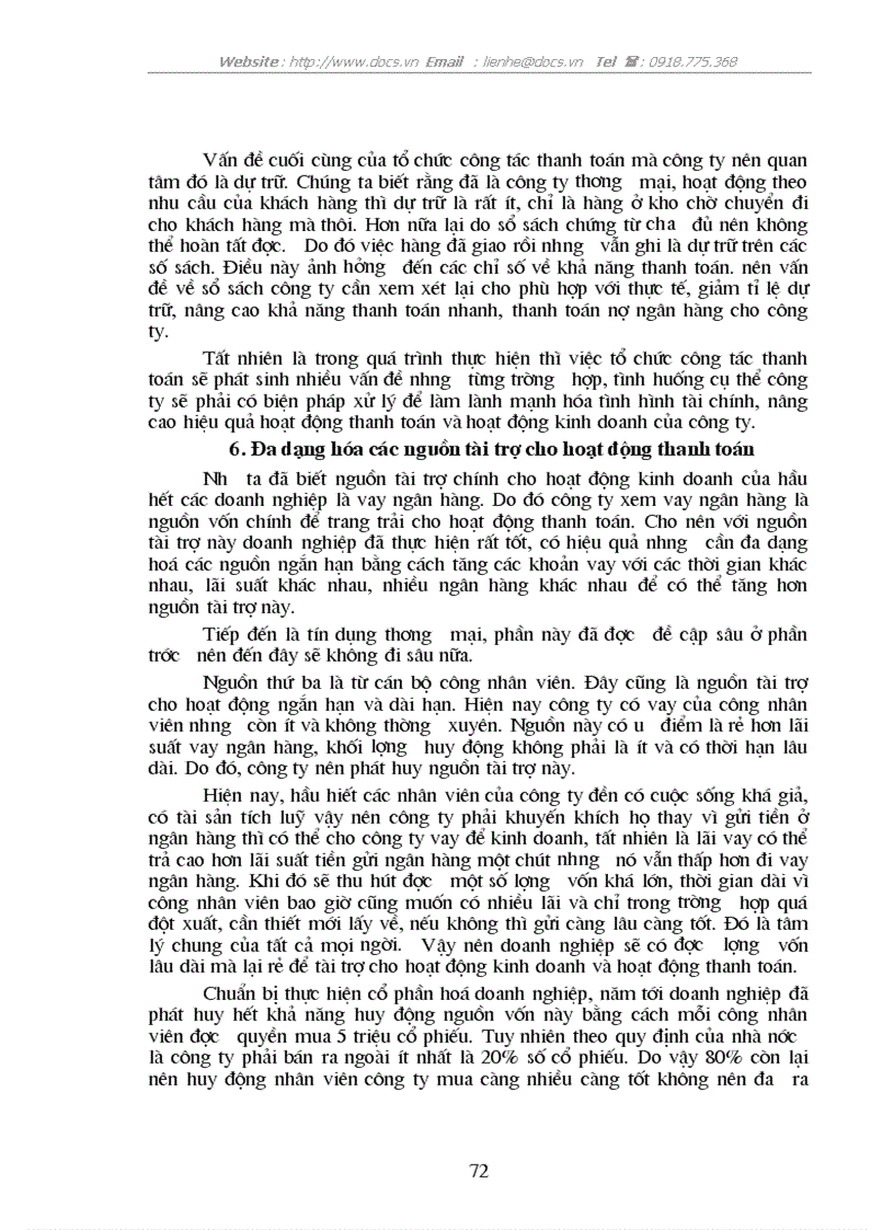 image for page Một số biện pháp nhằm hoàn thiện hoạt động thanh toán trong kinh doanh tại công ty xnk máy hà nội
